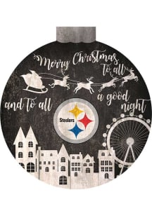 Pittsburgh Steelers Christmas Village Sign