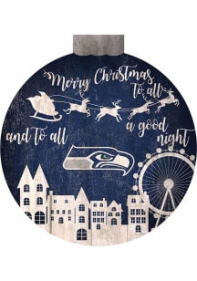 Seattle Seahawks Christmas Village Sign