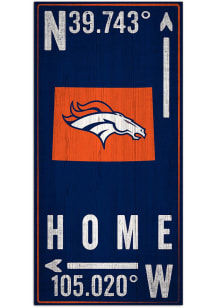 Denver Broncos Coordinate Sign