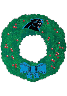 Carolina Panthers Wreath 16in Sign - Blue