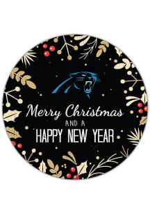 Carolina Panthers Merry Christmas and New Year Circle Sign