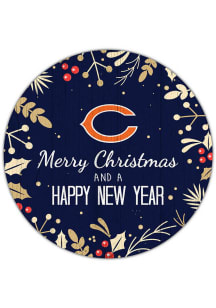 Chicago Bears Merry Christmas and New Year Circle Sign