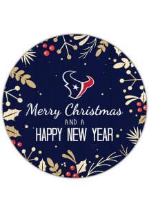 Houston Texans Merry Christmas and New Year Circle Sign