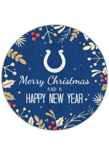 Indianapolis Colts Merry Christmas and New Year Circle Sign