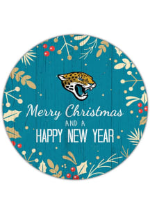 Jacksonville Jaguars Merry Christmas and New Year Circle Sign