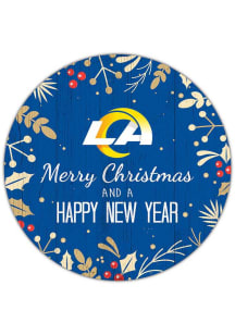 Los Angeles Rams Merry Christmas and New Year Circle Sign