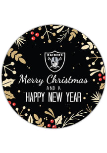 Las Vegas Raiders Merry Christmas and New Year Circle Sign
