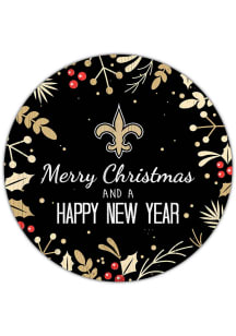 New Orleans Saints Merry Christmas and New Year Circle Sign