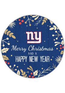 New York Giants Merry Christmas and New Year Circle Sign