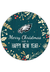 Philadelphia Eagles Merry Christmas and New Year Circle Sign