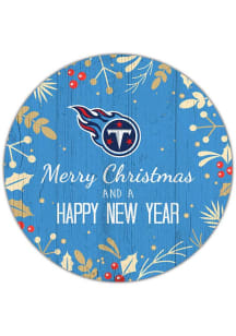 Tennessee Titans Merry Christmas and New Year Circle Sign