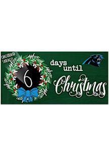 Carolina Panthers Chalk Christmas Countdown Sign - Blue