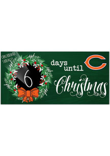 Chicago Bears Chalk Christmas Countdown Sign