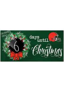 Cleveland Browns Chalk Christmas Countdown Sign