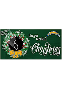 Los Angeles Chargers Chalk Christmas Countdown Sign - Blue