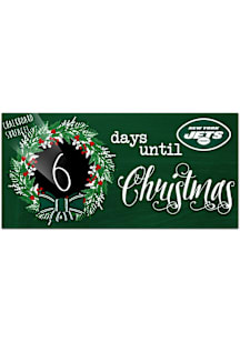 New York Jets Chalk Christmas Countdown Sign - Green
