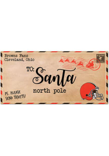 Cleveland Browns To Santa 6x12 Sign