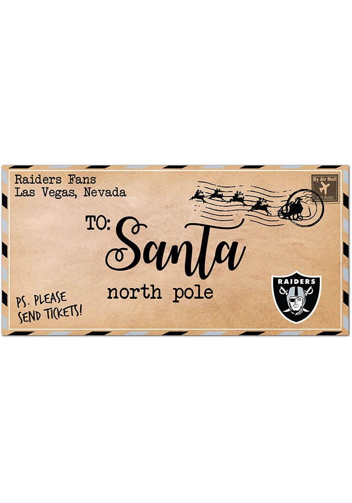 Las Vegas Raiders 6'' x 12'' Letter to Santa Sign