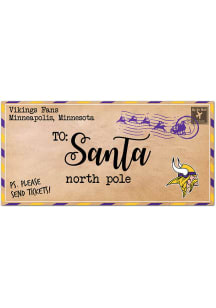 Minnesota Vikings To Santa 6x12 Sign
