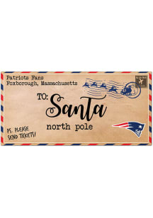 New England Patriots To Santa 6x12 Sign
