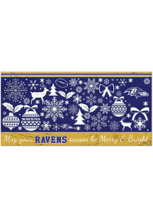 Baltimore Ravens Merry and Bright Sign