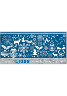 Detroit Lions Merry and Bright Sign