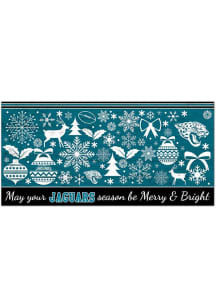 Jacksonville Jaguars Merry and Bright Sign