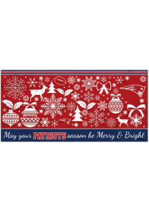 New England Patriots Merry and Bright Sign