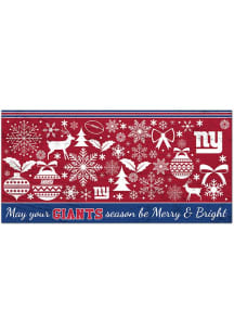 New York Giants Merry and Bright Sign