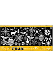 Pittsburgh Steelers Merry and Bright Sign