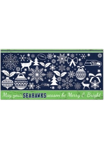 Seattle Seahawks Merry and Bright Sign