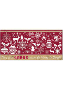 San Francisco 49ers Merry and Bright Sign