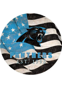 Carolina Panthers 24in Flag Circle Sign