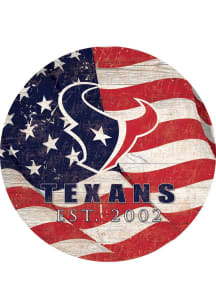 Houston Texans 24in Flag Circle Sign