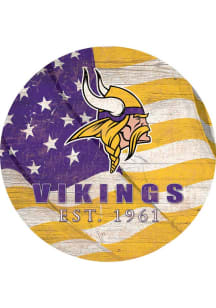 Minnesota Vikings 24in Flag Circle Sign