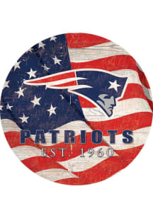 New England Patriots 24in Flag Circle Sign