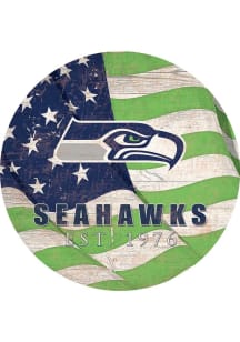 Seattle Seahawks 24in Flag Circle Sign