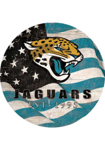 Jacksonville Jaguars Team Color Flag 12in Circle Sign
