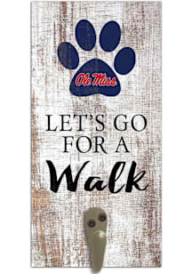Ole Miss Rebels 6x12 Leash Holder Sign - White