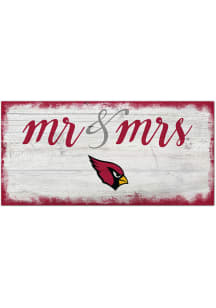 Arizona Cardinals Script Mr and Mrs Sign