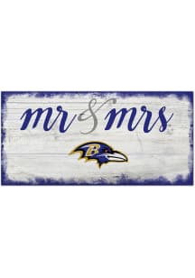 Baltimore Ravens Script Mr and Mrs Sign