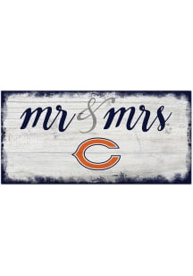 Chicago Bears Script Mr and Mrs Sign