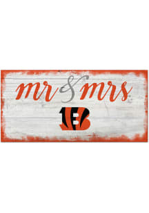Cincinnati Bengals Script Mr and Mrs Sign