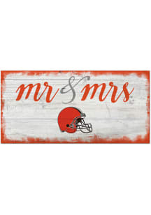 Cleveland Browns Script Mr and Mrs Sign