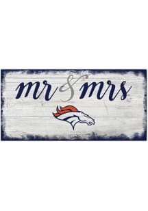 Denver Broncos Script Mr and Mrs Sign
