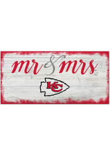 Kansas City Chiefs Script Mr and Mrs Sign