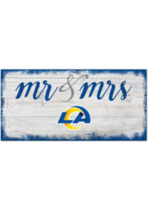 Los Angeles Rams Script Mr and Mrs Sign