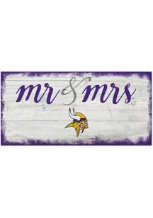 Minnesota Vikings Script Mr and Mrs Sign