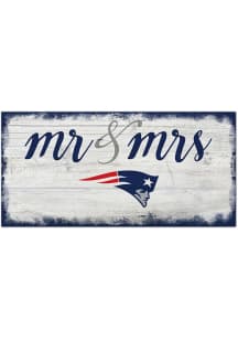 New England Patriots Script Mr and Mrs Sign