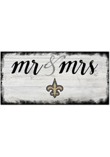 New Orleans Saints Script Mr and Mrs Sign